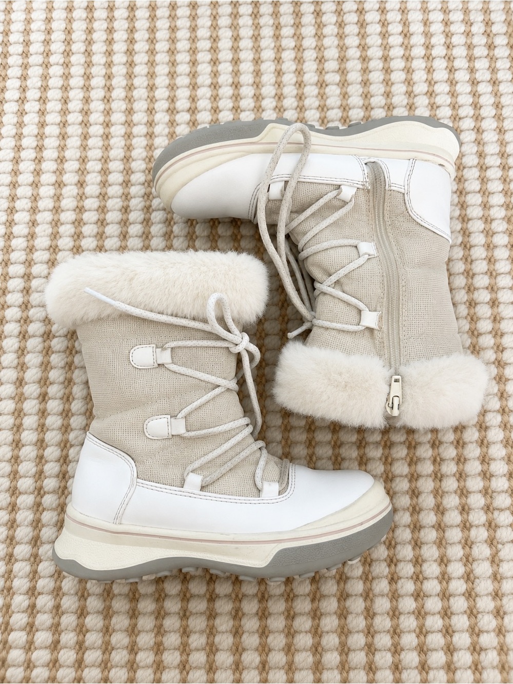 Kelly & Katie Girls Faux Fur Winter Boots | Size 12M | Cozy Snow Boots
